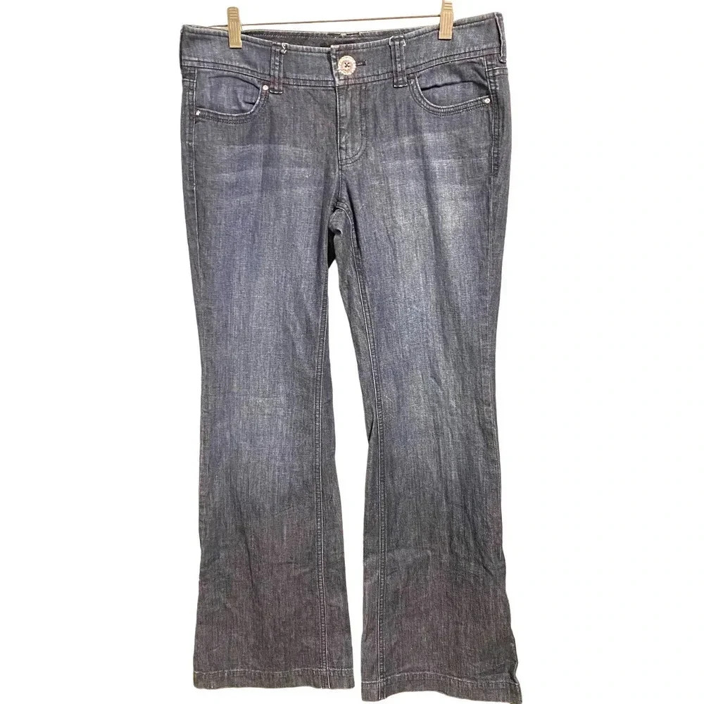 White House Black Market Bootcut Flared Leg blue Jeans Women Size 4R Pockets